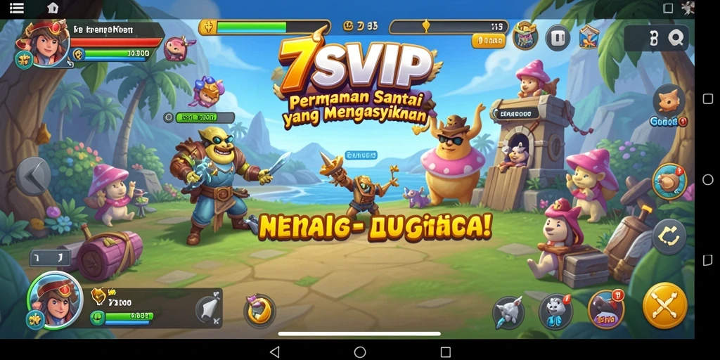 Screenshot gameplay 7SVIP yang ceria dan menarik.