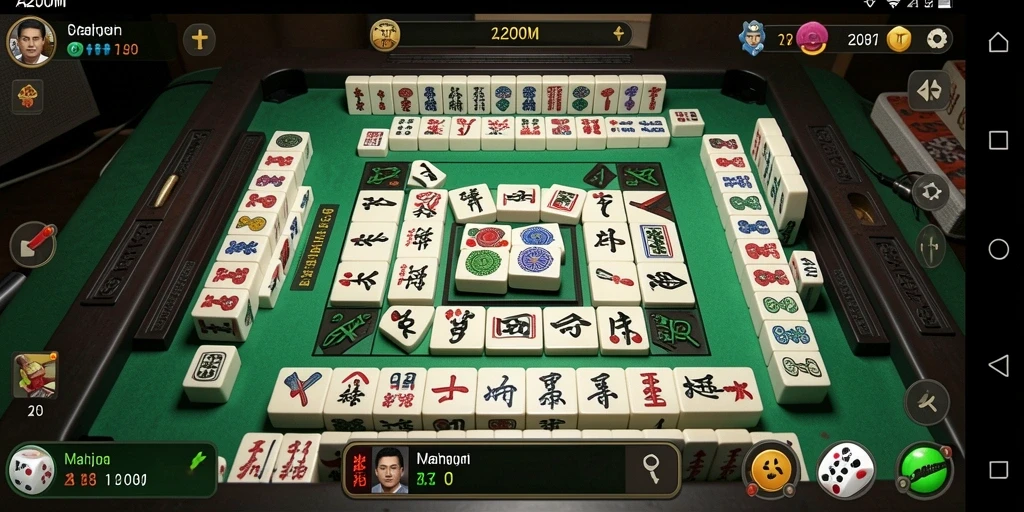 Gameplay seru A200M dengan desain ubin Mahjong yang menawan.