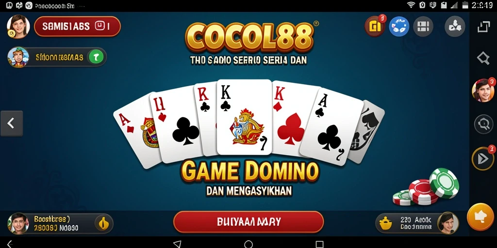 Tampilan menarik permainan Domino di COCOL88 yang menggugah selera.