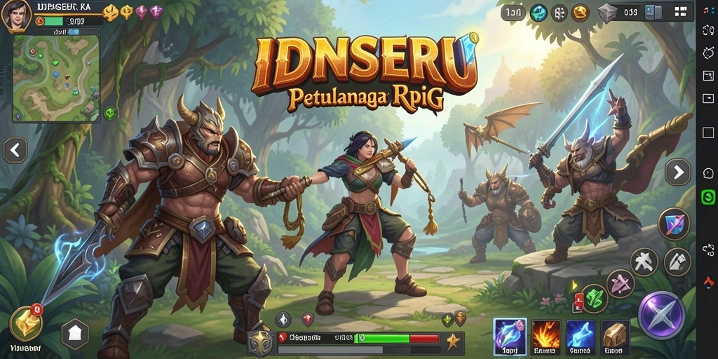 Tampilan gameplay IDNSERU yang menegangkan dan penuh aksi RPG.