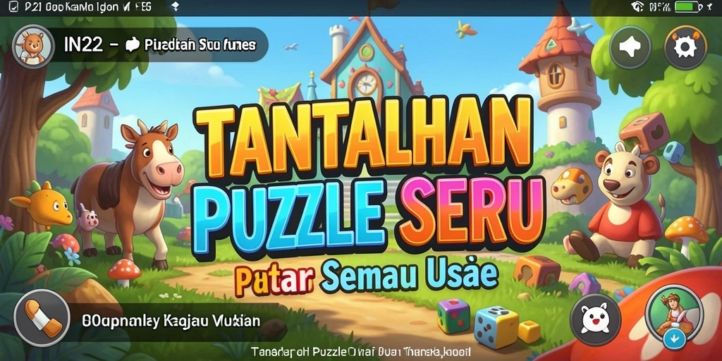Tampilan gameplay IN22 dengan beragam teka-teki menarik.