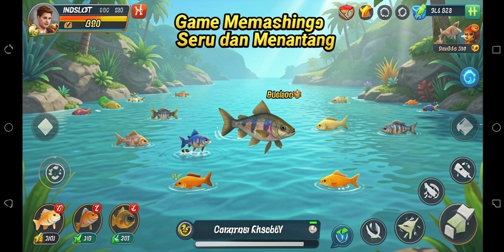 Tampilan gameplay INDSLOT yang menawan saat memancing.