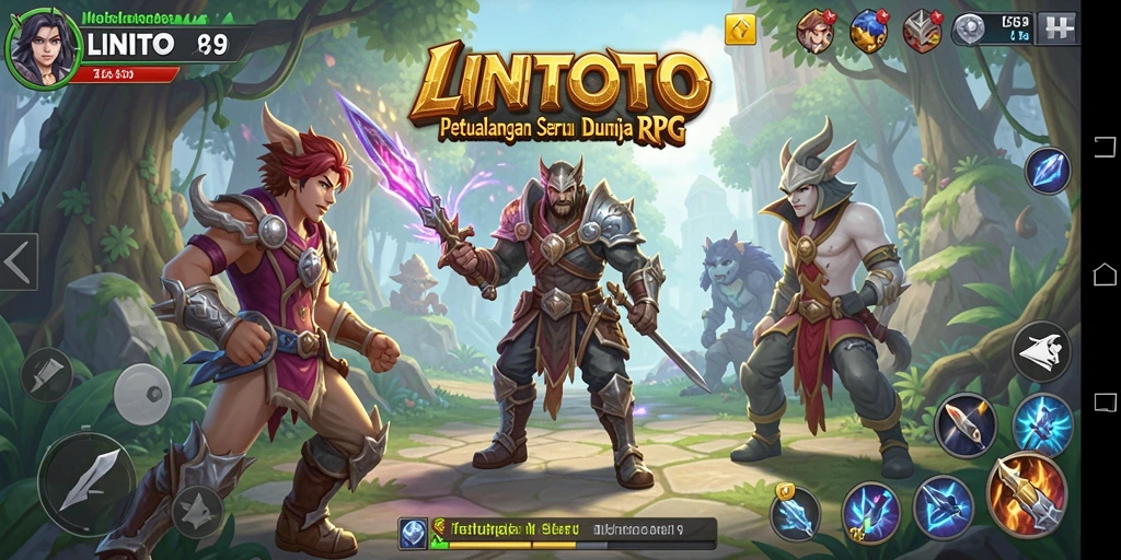 Tampilan gameplay seru di dunia fantasi LINITOTO.