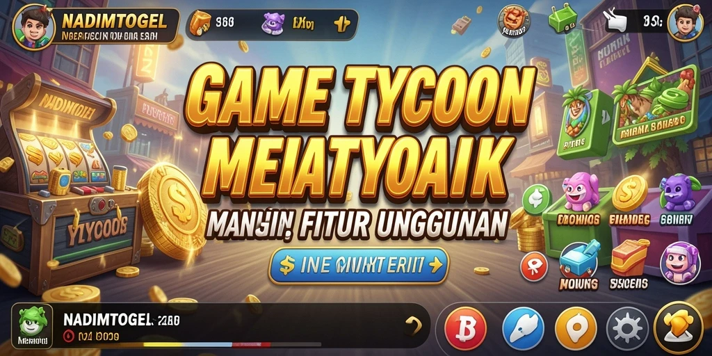 Tampilan gameplay NADIMTOGEL yang menggugah semangat bisnis Tycoon.