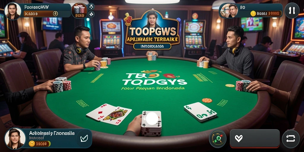 Tampilan gameplay seru TOOPGWS dalam permainan Poker.