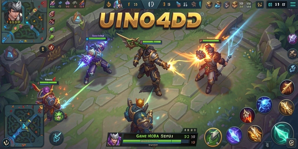 Gameplay seru di arena pertempuran UNO4D.