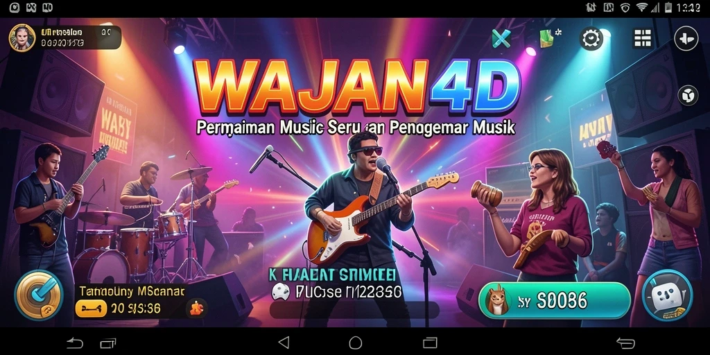 Gameplay seru WAJAN4D dengan berbagai lagu dan tantangan.