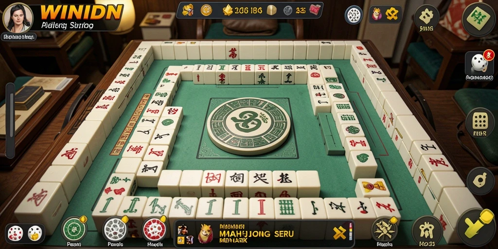 Screenshot gameplay WINIDN menampilkan aksi Mahjong yang mendebarkan.
